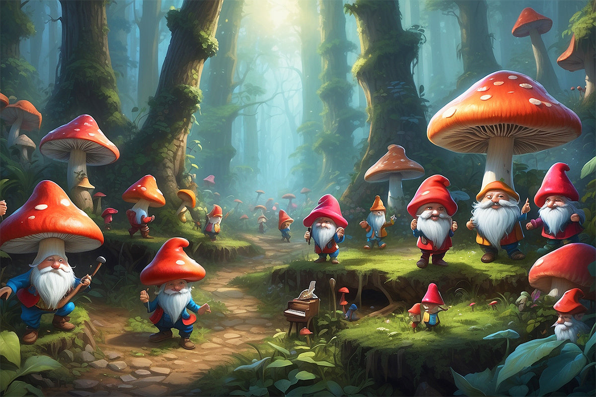 Enchanting Seasons: Whimsical Gnome Illustrations Collection
