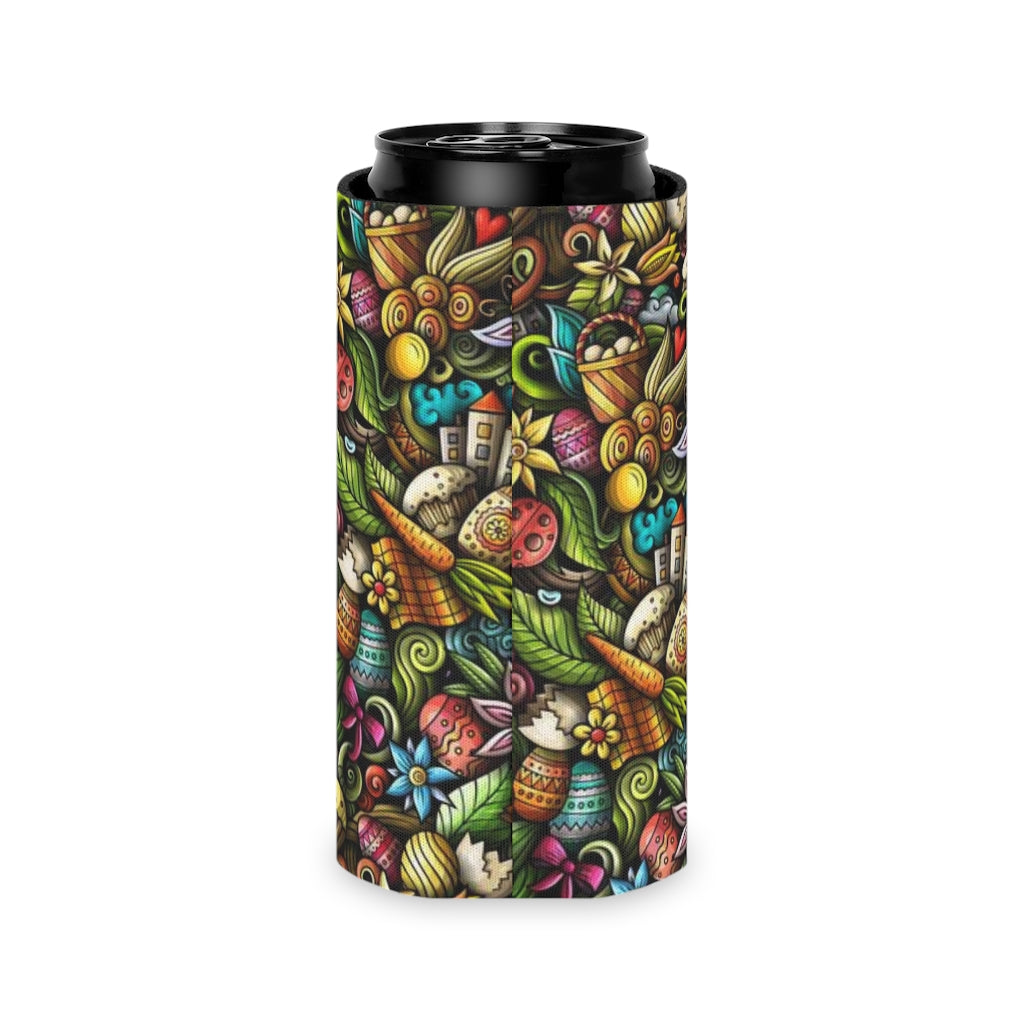 Funky Easter Holiday Can Cooler
