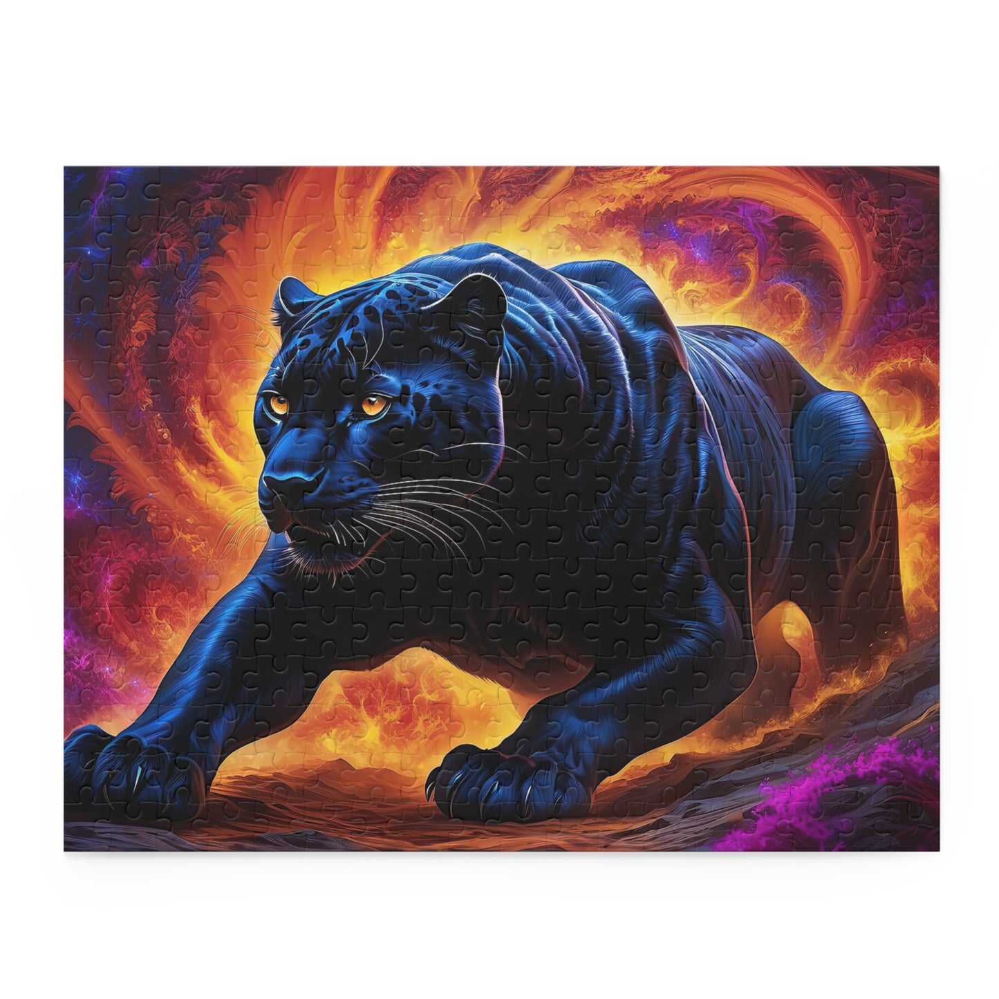 Panther's Puzzle A Captivating Assemblage of Nature's Elegance (120, 252, 500-Piece)