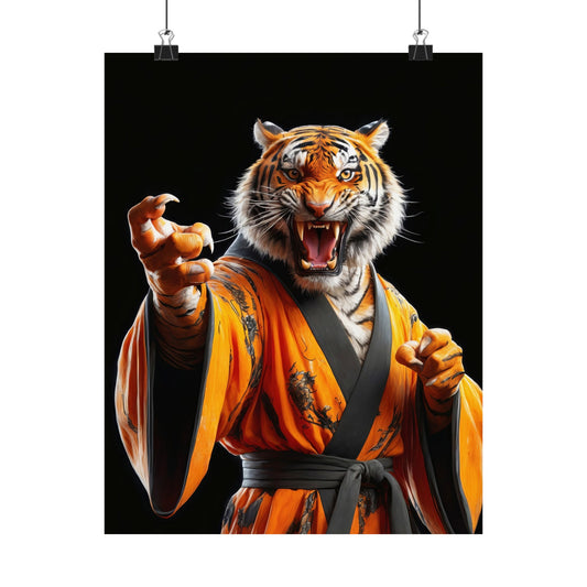 The Tiger Sensei Matte Vertical Posters