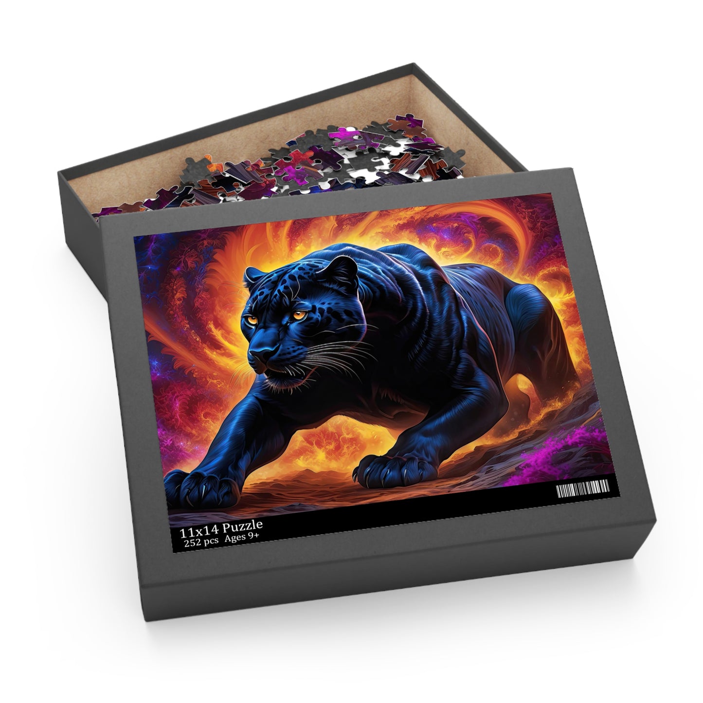 Panther's Puzzle A Captivating Assemblage of Nature's Elegance (120, 252, 500-Piece)