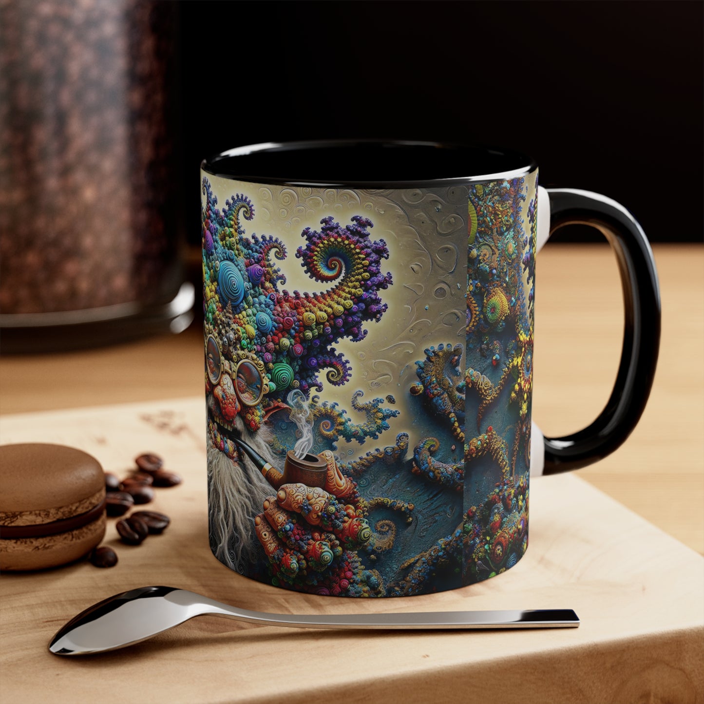 Chromatic Whimsy Troll Accent Coffee Mug, 11oz