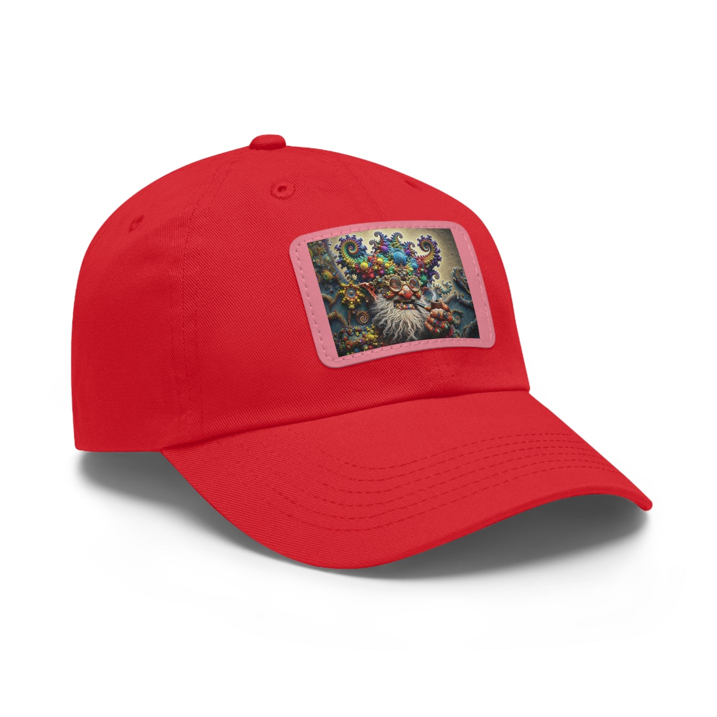 Chromatic Whimsy Troll Dad Hat with Leather Patch (Rectangle)
