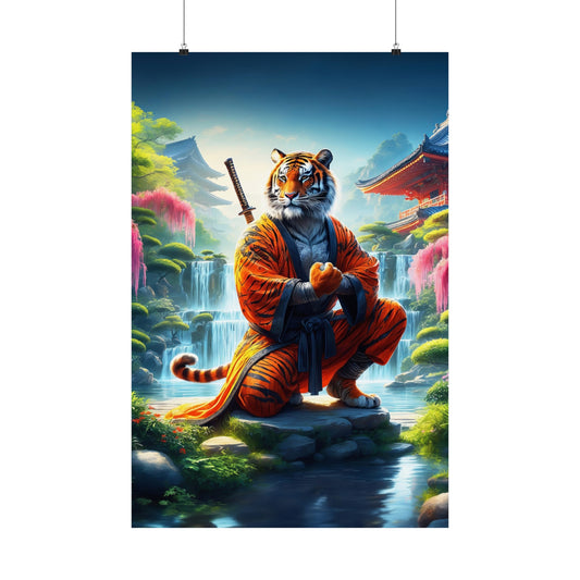 The Tiger Sensei Matte Vertical Posters