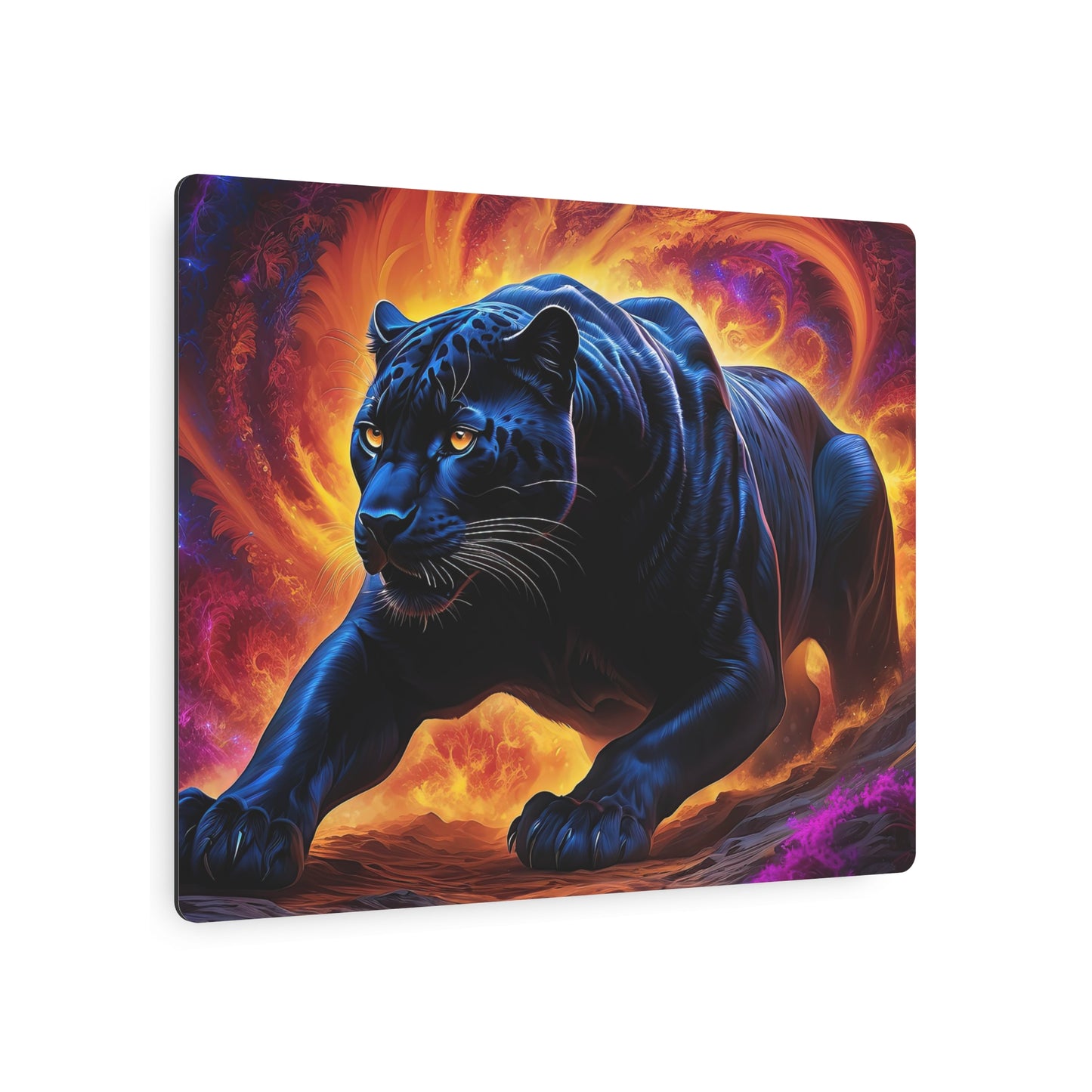 Metallic Majesty Panther's Palette Metal Art Sign