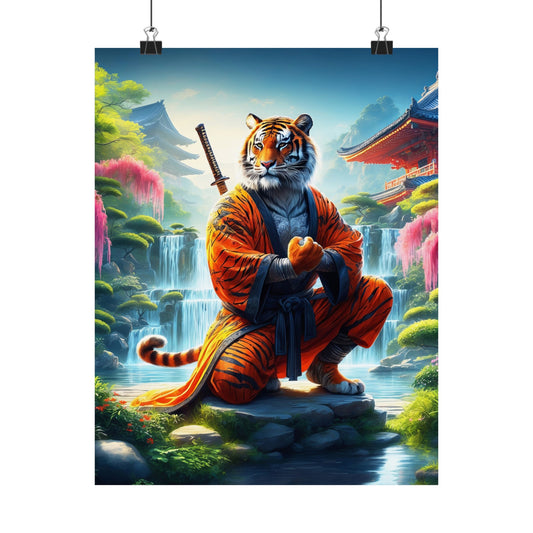 The Tiger Sensei Matte Vertical Posters