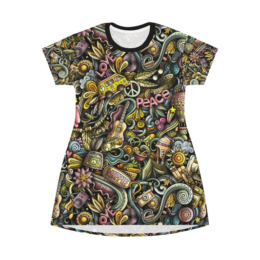 Hippie Funky T-Shirt Dress