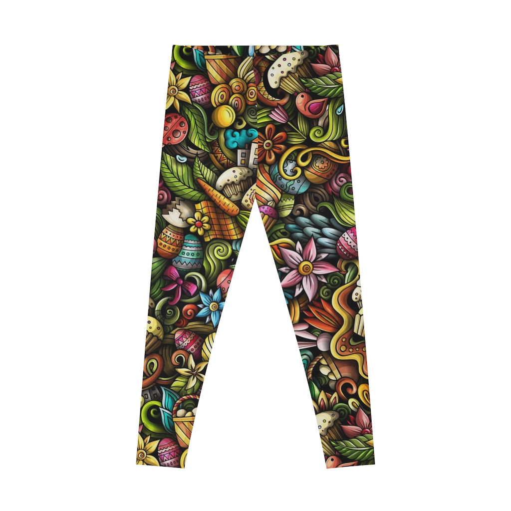 Funky Easter Holiday Stretchy Leggings