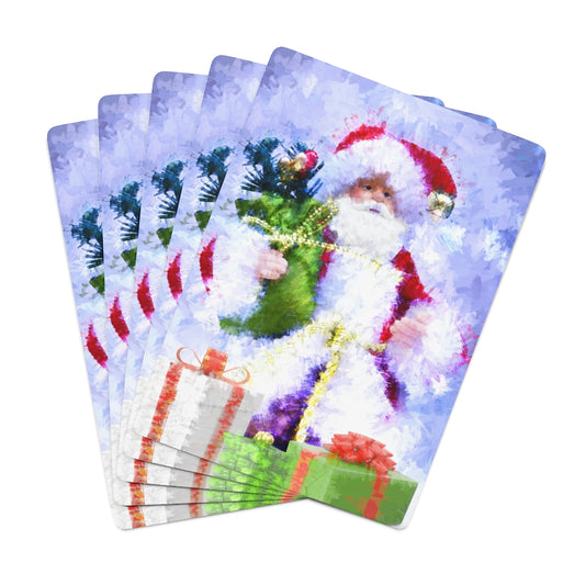 Artsy Santa Playing Cards