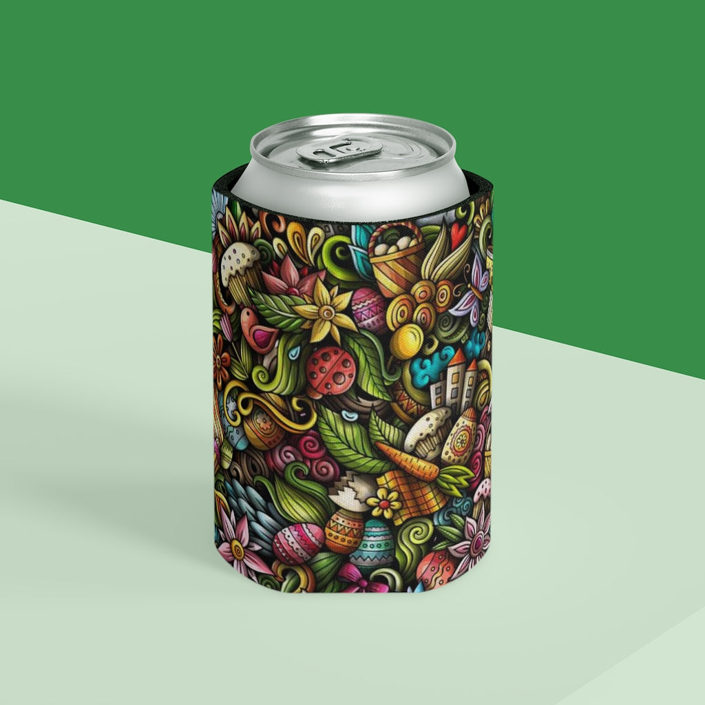 Funky Easter Holiday Can Cooler