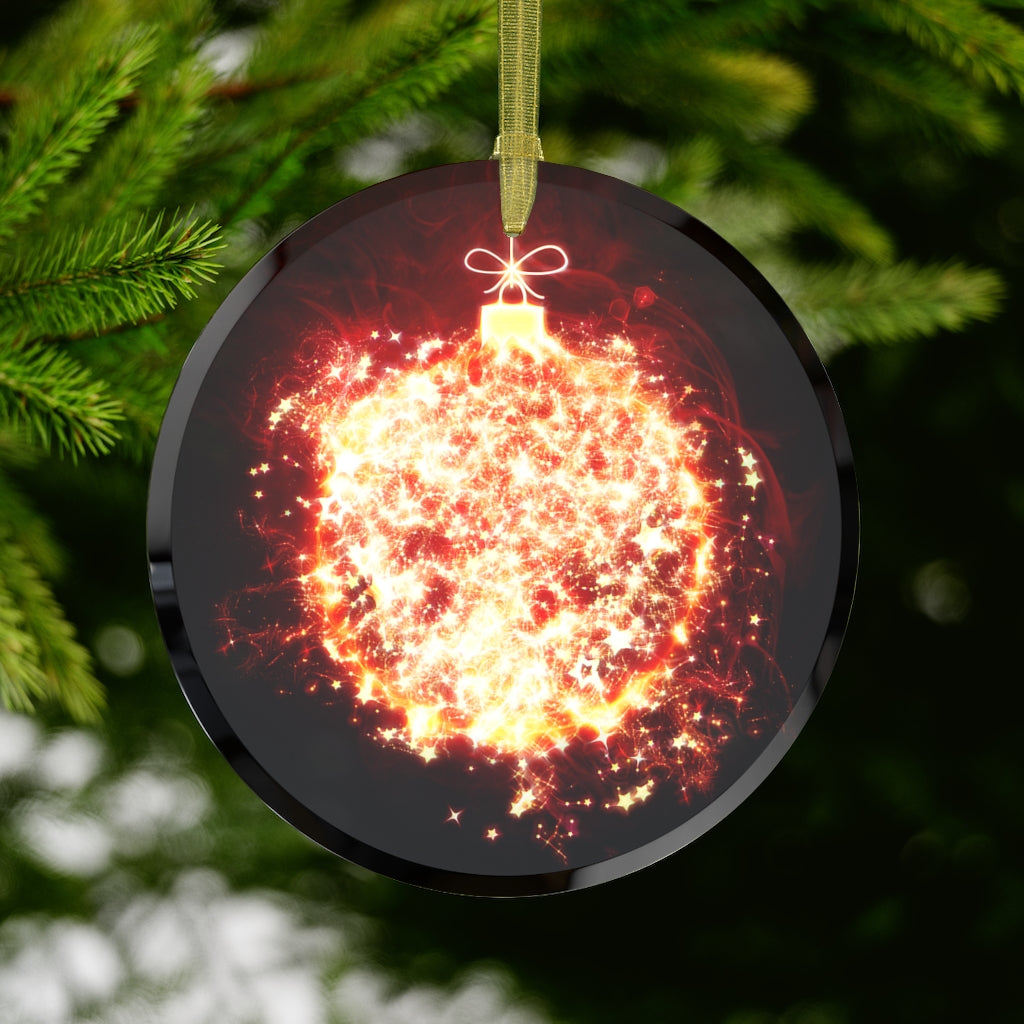 Bursting With Holiday Spirit Glass Ornament