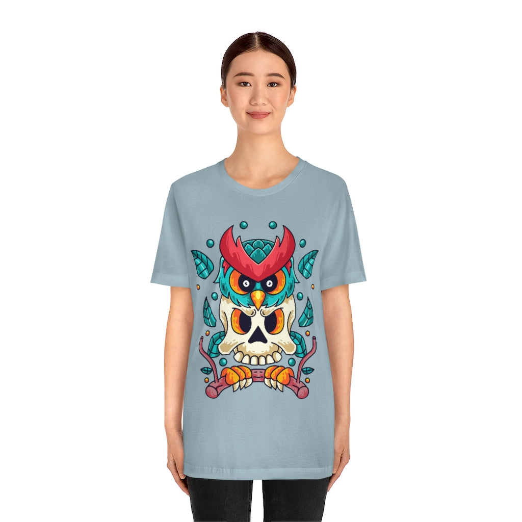 Retro Skulled Owl Tee