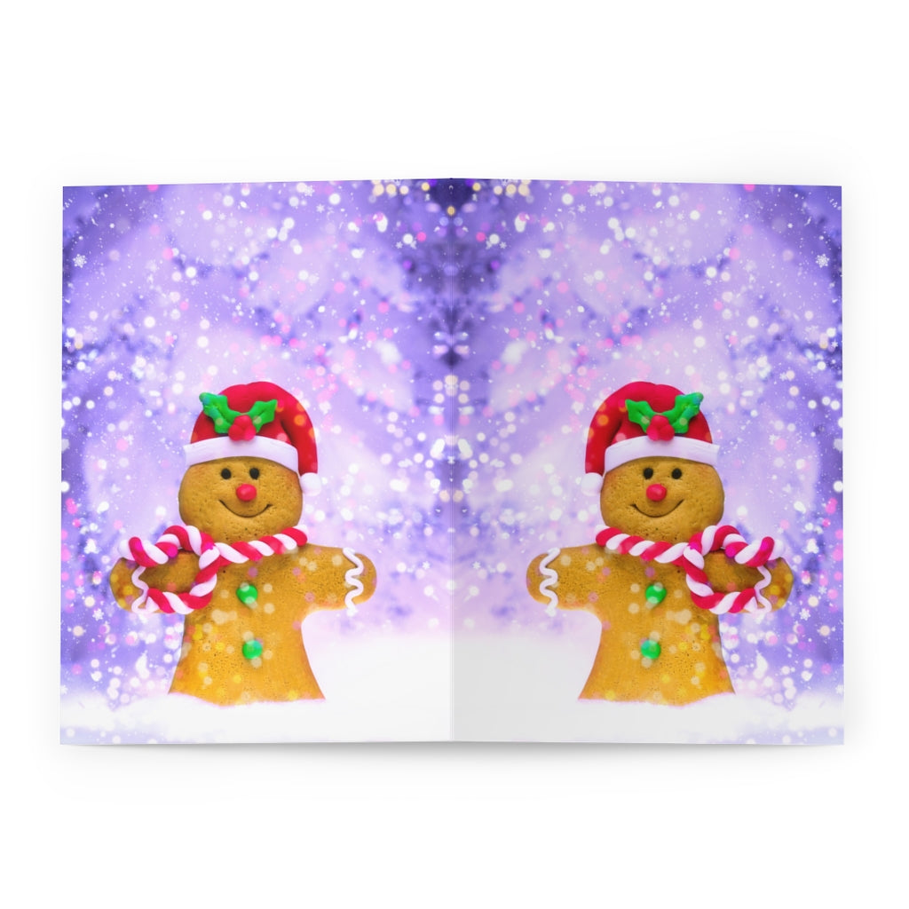 Gingerbread Snowstorm Greeting Card - 5x
