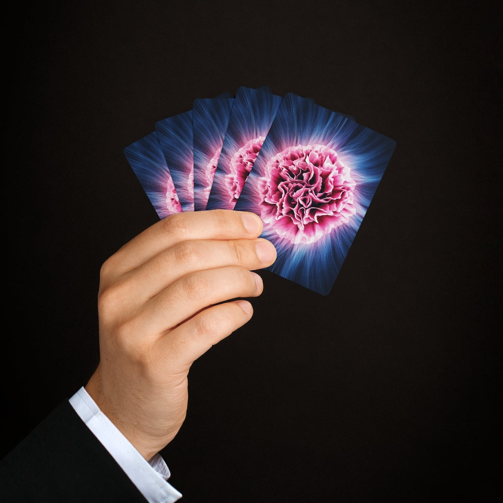 Cotton Candy Carnation Playing Cards