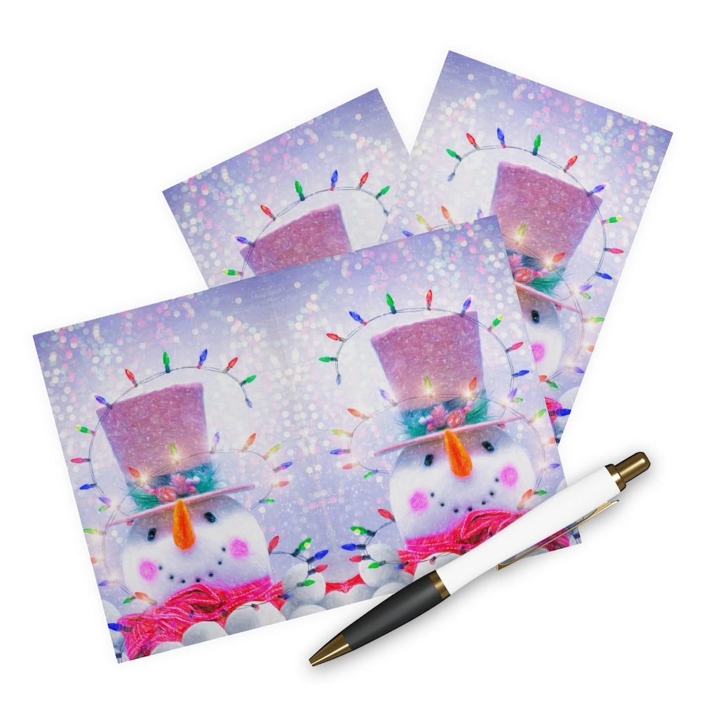 Frosty With A Chance Of Snowballs Greeting Card - 5x