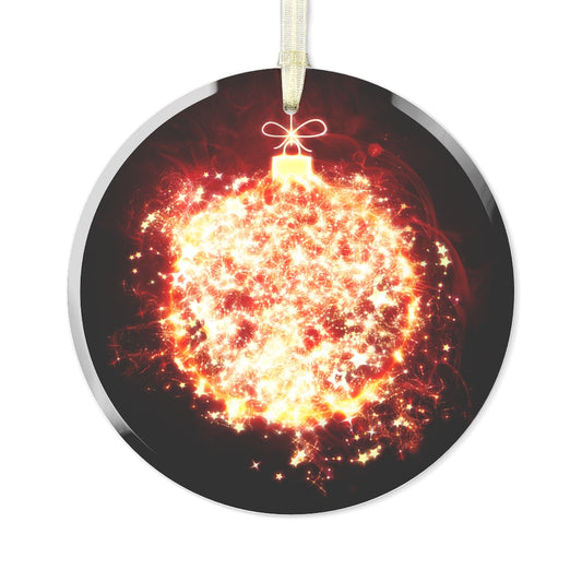 Bursting With Holiday Spirit Glass Ornament