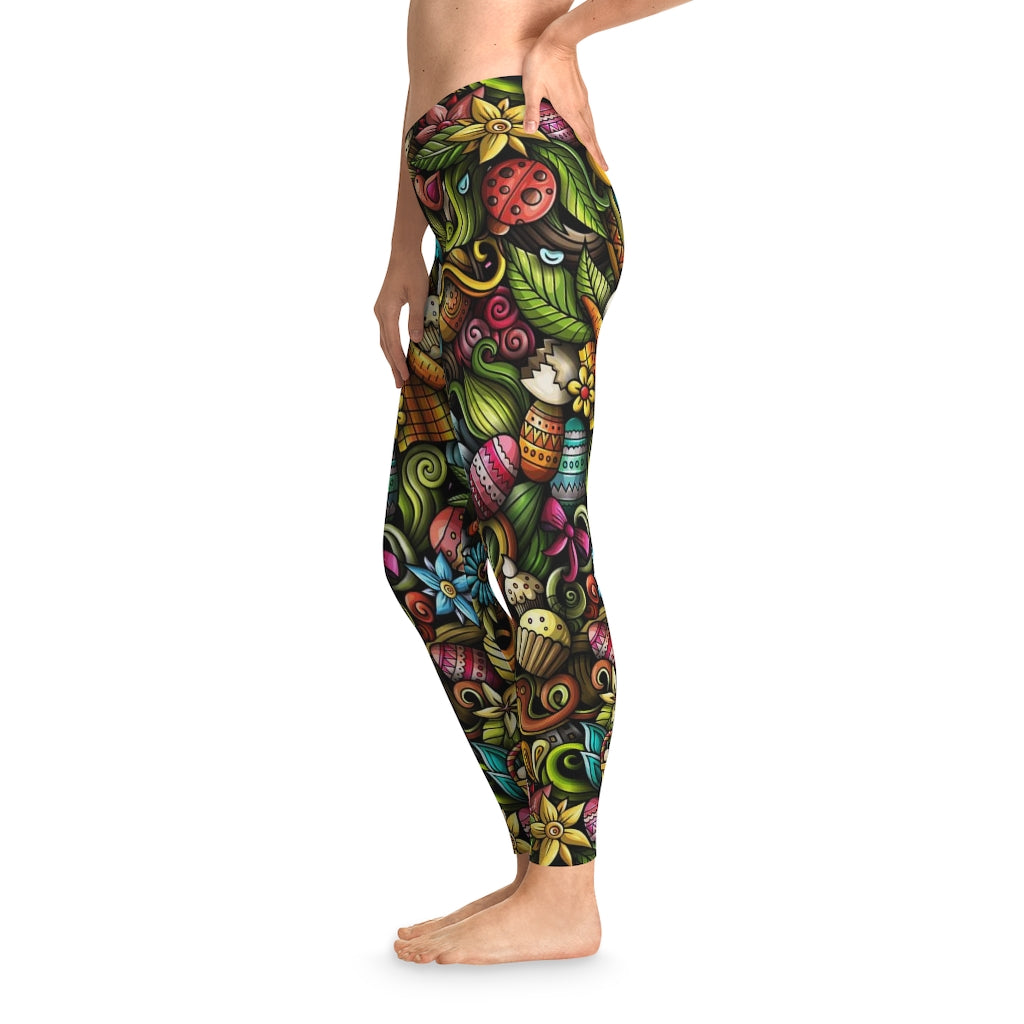 Funky Easter Holiday Stretchy Leggings