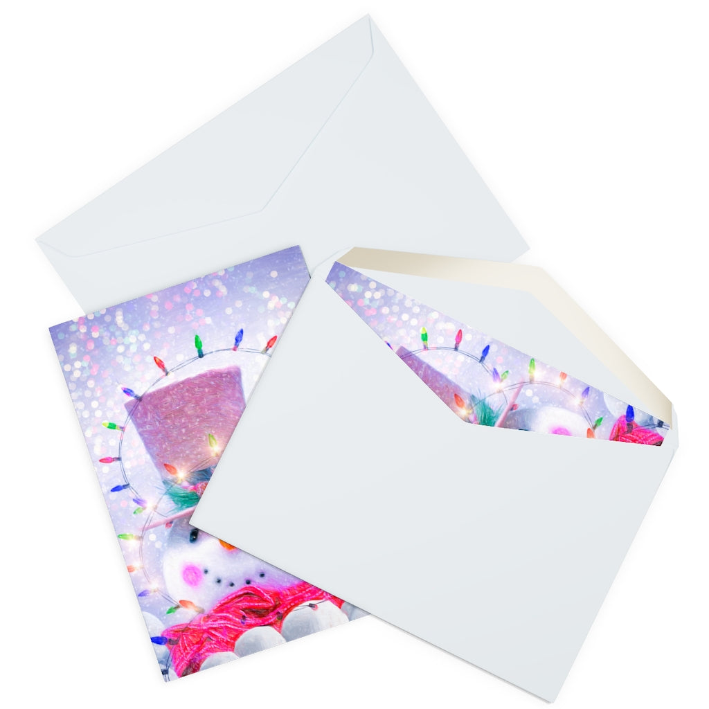 Frosty With A Chance Of Snowballs Greeting Card - 5x