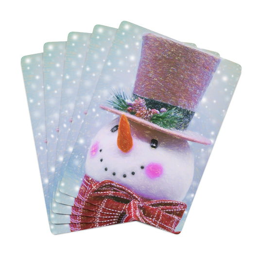 Frosty With a Smile Playing Cards