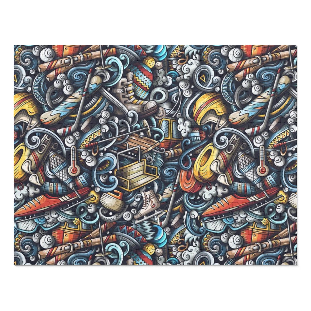 Winter Sports Funky Jigsaw Puzzle