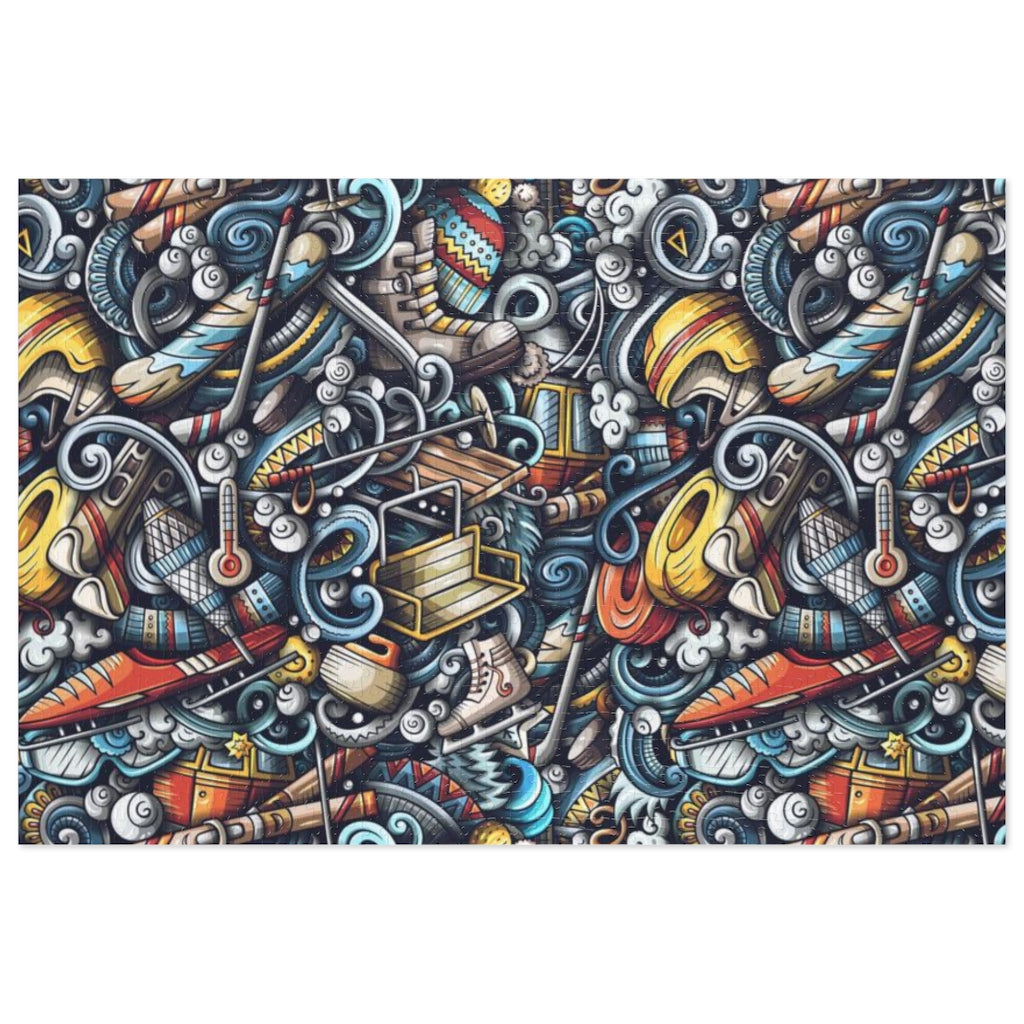 Winter Sports Funky Jigsaw Puzzle