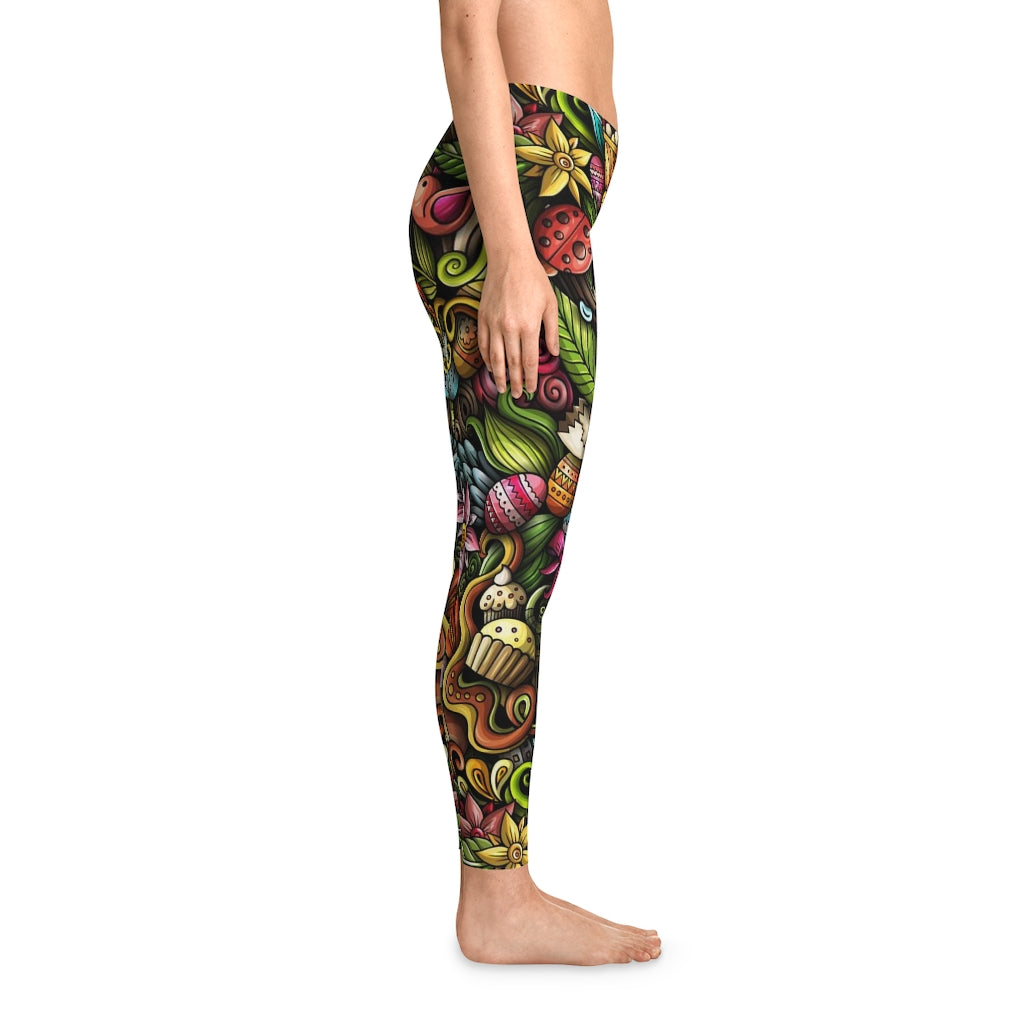 Funky Easter Holiday Stretchy Leggings