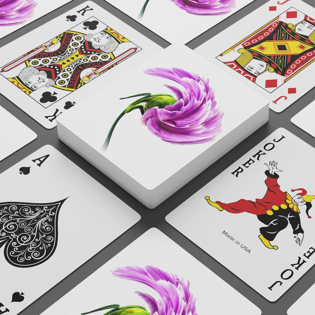 Carnation Curtsy Playing Cards