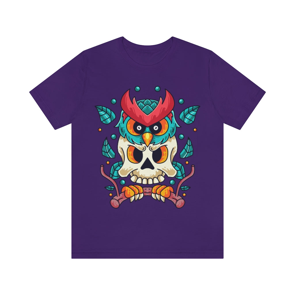 Retro Skulled Owl Tee